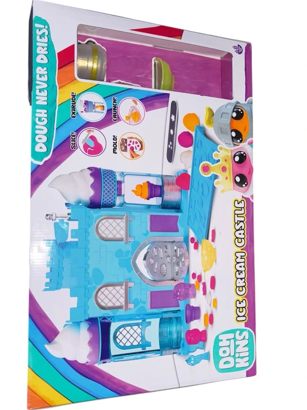 DohKins Ice Cream Castle with Princess & Knight - Scented Dough that Never Dries